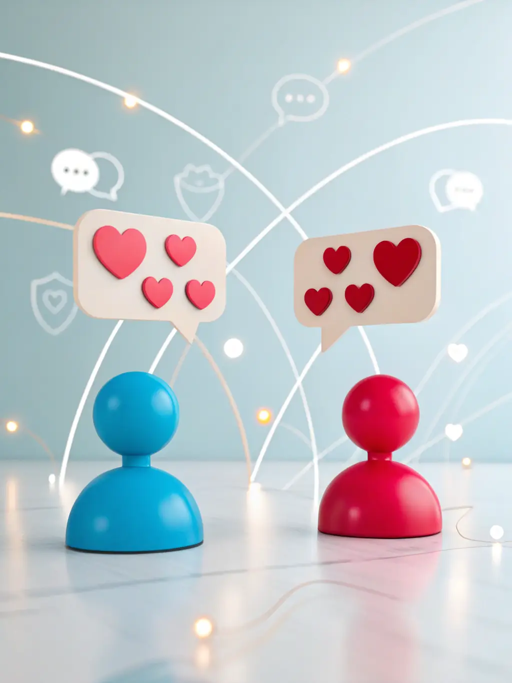 A direct line connecting a seller and a potential buyer, representing the direct communication facilitated by EverHome.